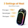 Hand Warmer Rechargeable Heater Portable: 10000mAh Hands Warmer with Color Lights , 1 Pack Mini Electric Hand Warmers