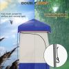 Outsunny Portable Shower Tent, Privacy Shelter, Camping Dressing Changing Tent Room with Solar Shower Bag, Floor and Carrying Bag, Blue