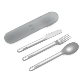 Bentgo® Stainless Travel Utensil Set - Reusable 3-Piece Silverware Set with Carrying Case, High-Grade Premium Steel, BPA-Free Case