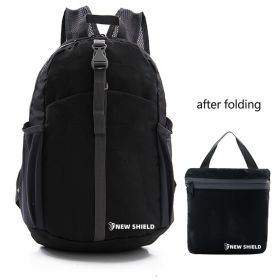 Folding Ultralight Portable Backpack as Outdoor Cycling Mountaineering Travel Backpack (Color: Black1)